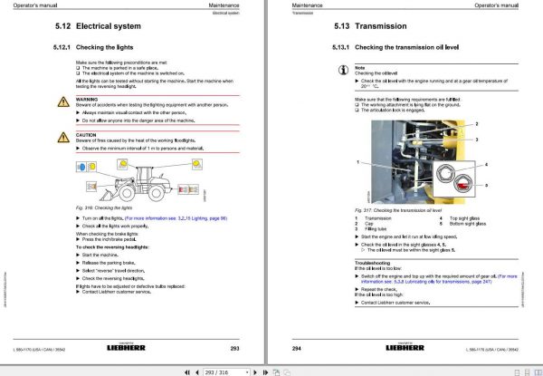 Liebherr Wheel Loader L580 1170USA CAN SN 35542 Operators Manual 3