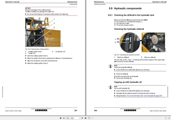 Liebherr Wheel Loader L580 1170USA CAN SN 40349 Operators Manual 3