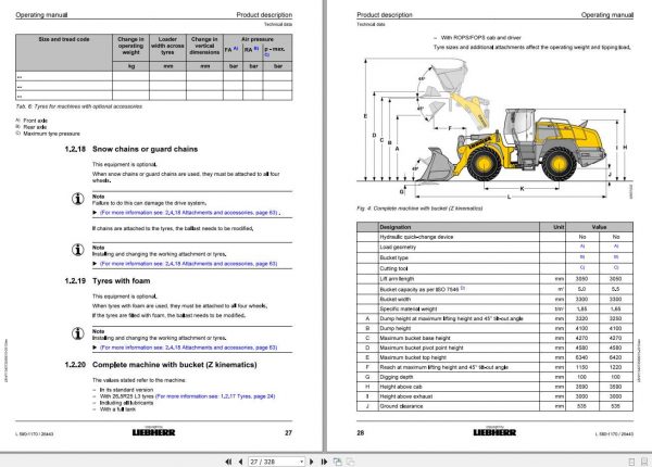 Liebherr Wheel Loader L580 1170 SN 26443 Operators Manual 2