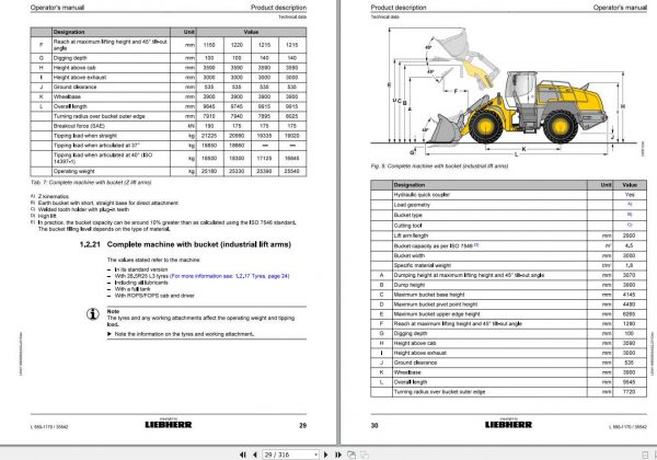 Liebherr Wheel Loader L580 1170 SN 35542 Operators Manual 2