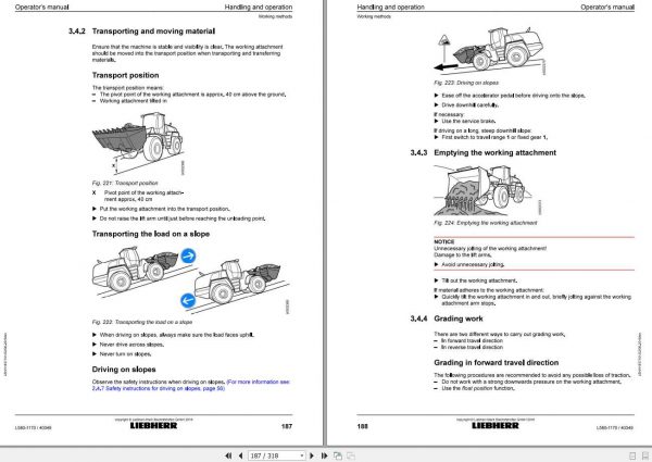 Liebherr Wheel Loader L580 1170 SN 40349 Operators Manual 2