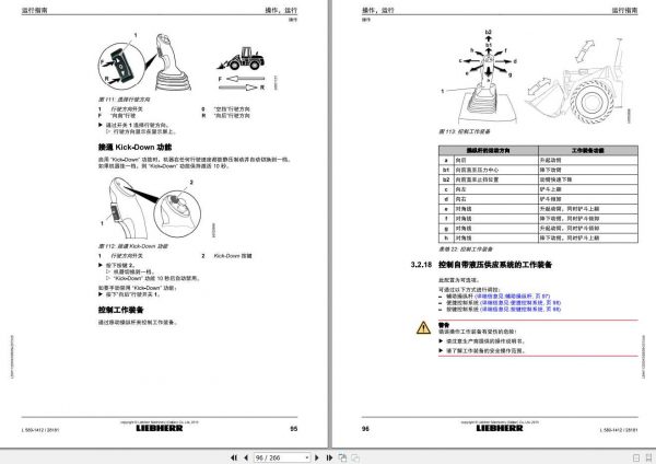 Liebherr Wheel Loader L580 1412 SN 28181 Operators ManualZH 2