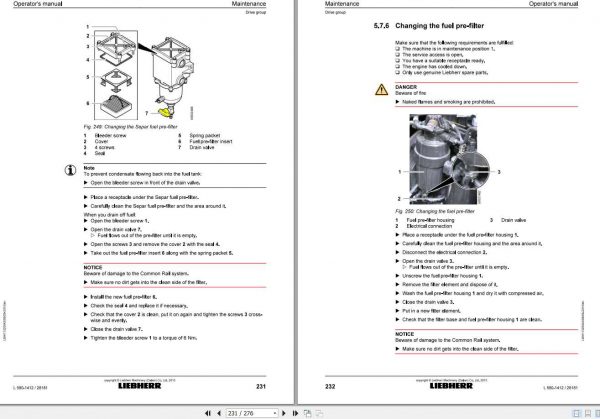 Liebherr Wheel Loader L580 1412 SN 28181 Operators Manual 3XGIOd