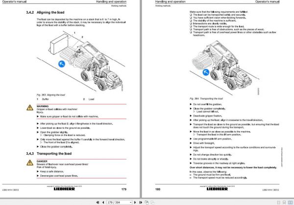 Liebherr Wheel Loader L580 1414 SN 36512 Operators Manual 3