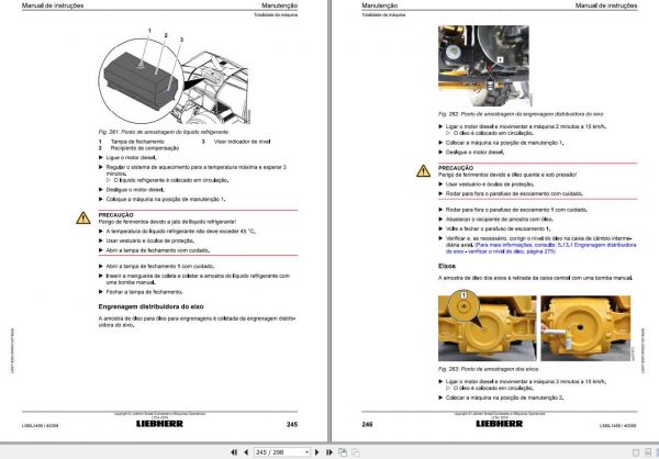 Liebherr Wheel Loader L580 1456 SN 40359 Operators ManualPT BR 3