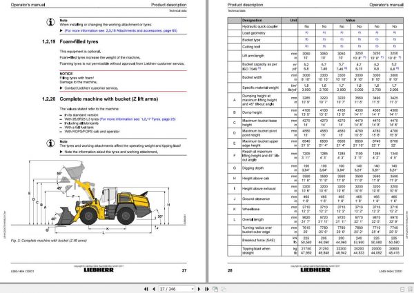 Liebherr Wheel Loader L580 1464USA CAN SN 33031 Operators Manual 2