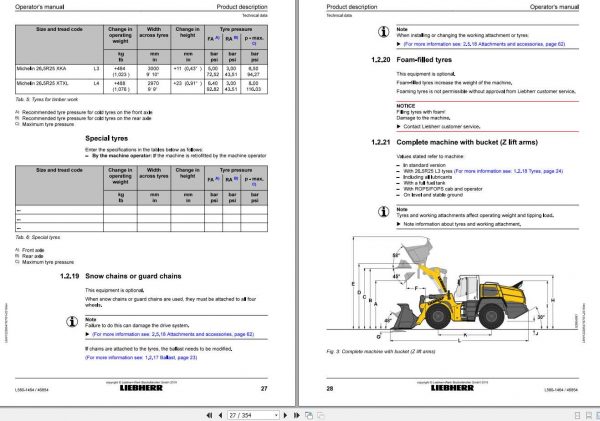 Liebherr Wheel Loader L580 1464USA CAN SN 46854 Operators Manual 2