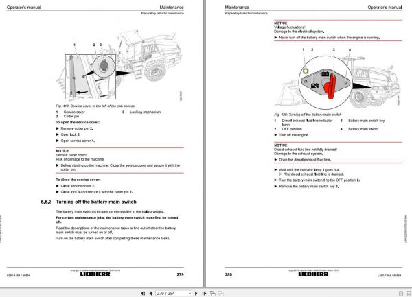 Liebherr Wheel Loader L580 1464USA CAN SN 46854 Operators Manual 3