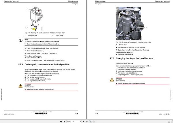 Liebherr Wheel Loader L580 1495 SN 31403 Operators Manual 3