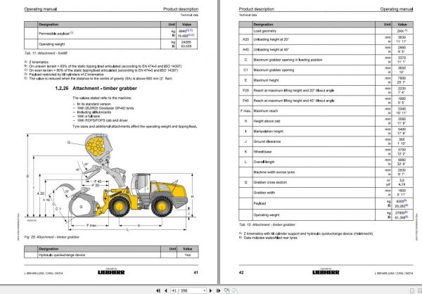 Liebherr Wheel Loader L580 459USA CAN SN 24314 Operators Manual 2