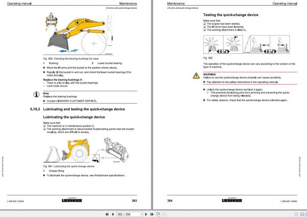 Liebherr Wheel Loader L580 459 SN 25400 Operators Manual 3