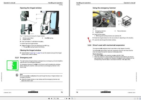 Liebherr Wheel Loader L580 459 SN 35715 Operators Manual 2