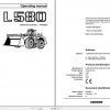 Liebherr Wheel Loader L580 475 SN 0522 Operators Manual 1