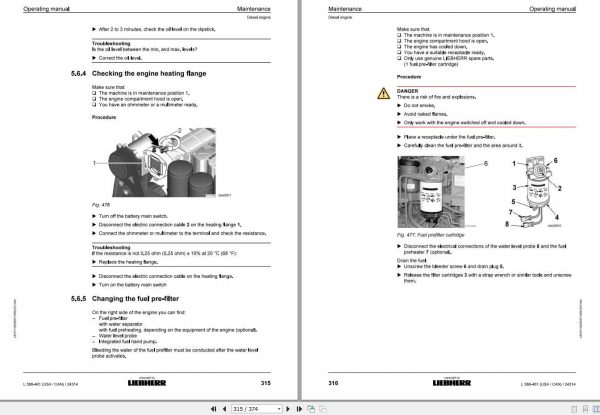 Liebherr Wheel Loader L586 461USA CAN SN 24314 Operators Manual 4
