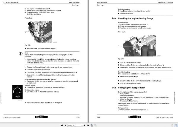 Liebherr Wheel Loader L586 461USA CAN SN 33596 Operators Manual 3