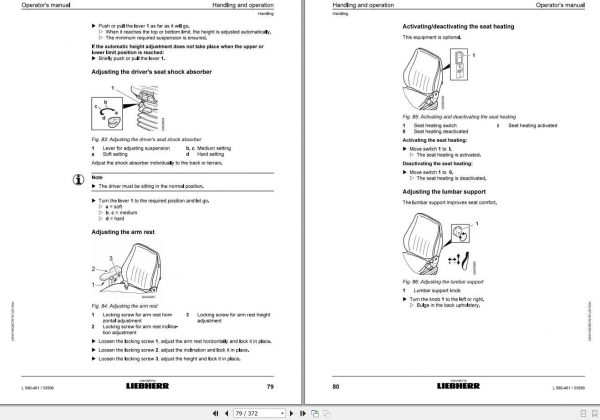 Liebherr Wheel Loader L586 461 SN 33596 Operators Manual 2