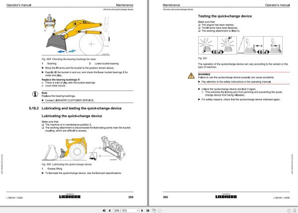 Liebherr Wheel Loader L586 461 SN 33596 Operators Manual 3