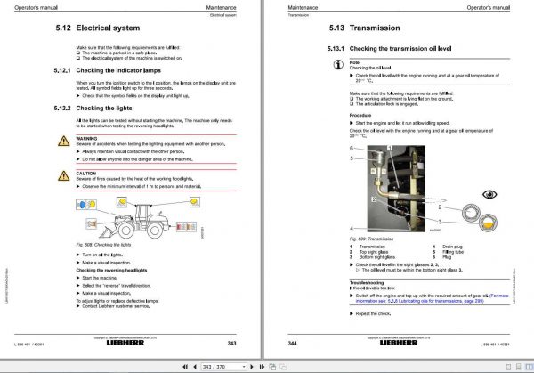 Liebherr Wheel Loader L586 461ohneCE SN 40351 Operators Manual 3