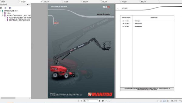 Manitou Articulated Platform 280 TJ Service Manual 1