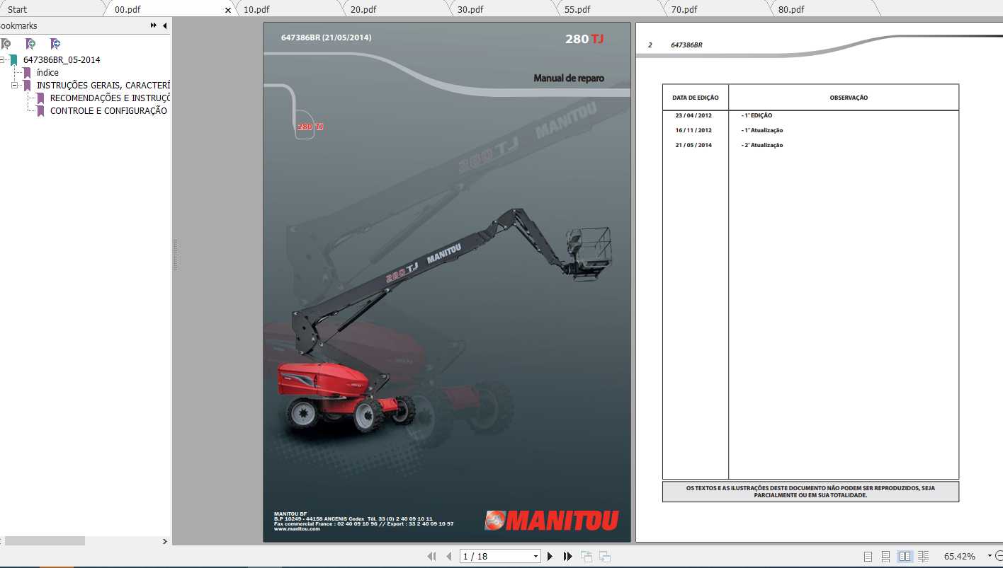 Manitou Articulated Platform 280 TJ Service Manual 1