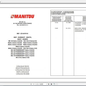 Manitou ForkLift MC30 70 Parts Manual 1