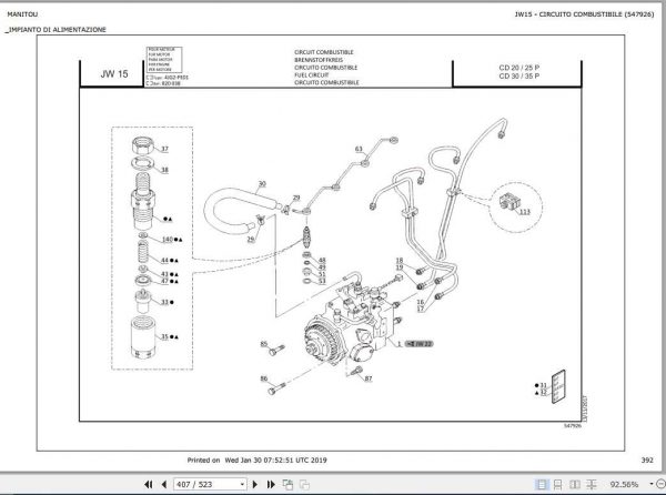 Manitou Forklift CD 15P 35P Part Manual 3