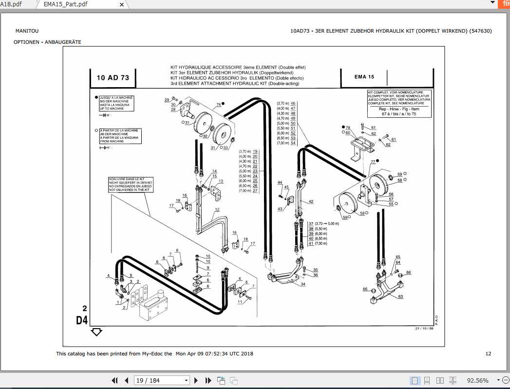 Manitou Forklift EMA 15 Part Manual_547630
