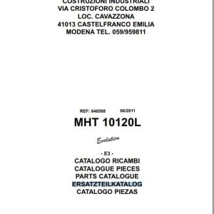 Manitou Forklift MHT 10120L Part Manual648588 1