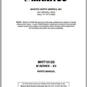 Manitou Forklift MHT 10120 Part Manual648430 1