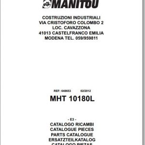 Manitou Forklift MHT 10180 L Part Manual648653 1