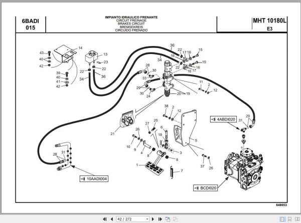 Manitou Forklift MHT 10180 L Part Manual648653 3