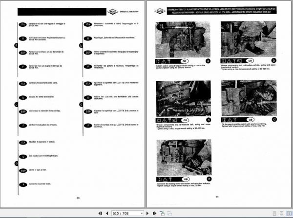 Manitou Forklift MHT 860 L Repair Manual648353 3