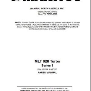Manitou Forklift MLT 628 Part Manual547047P 1