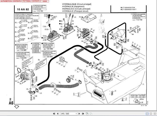 Manitou Forklift MLT 628 Part Manual547047P 2