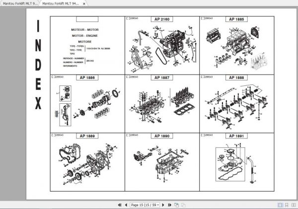 Manitou Forklift MLT 940 120 LSU Part Manual 2