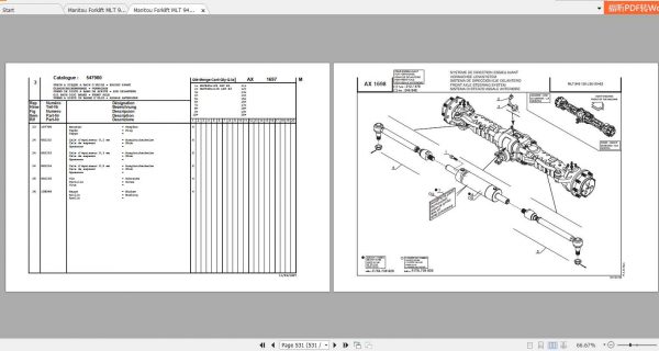 Manitou Forklift MLT 940 120 LSU Part Manual 3