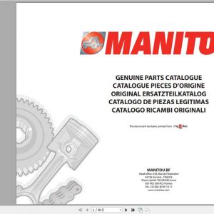 Manitou Forklift MSI 30 D Part Manual 1