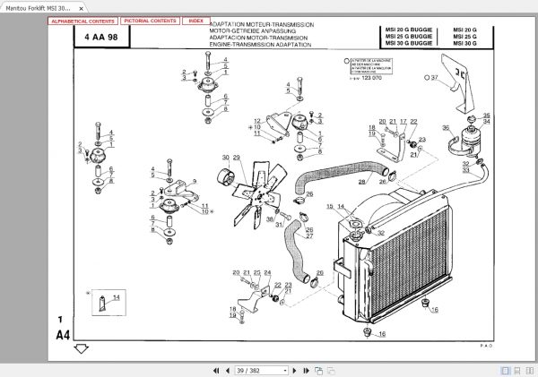 Manitou Forklift MSI 30 LPG Parts Manual547308P 3