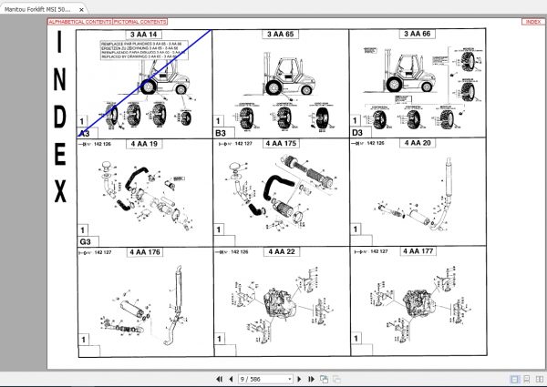 Manitou Forklift MSI 50D Parts Manual47974P 3