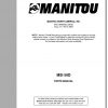 Manitou Forklift MSI 50 Parts Manual 1
