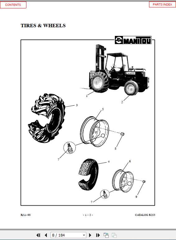 Manitou Forklift S402 604 TC D Parts Manual 2