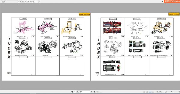 Manitou Forklift TMPTMV 55 HT Parts Manual809866 3