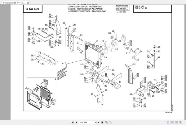 Manitou Forklift TMT45 FL Parts Manual809815 3