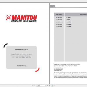 Manitou MRTMRT X 3255 Privilege Plus ST3AST4ST4F Repair Manual647488EN 1