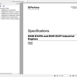 Manitou Telehandler 854E 34TA Industrial Engines Repair Manual 1