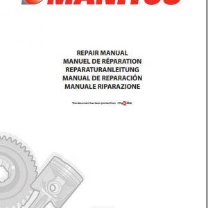 Manitou Telehandler EMA II Repair Manual 1