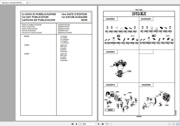 Manitou Telehandler MHT860L Parts Manual648435P 2