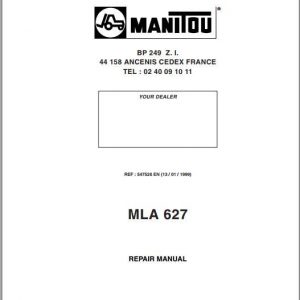 Manitou Telehandler MLA 627 Repair Manual 1