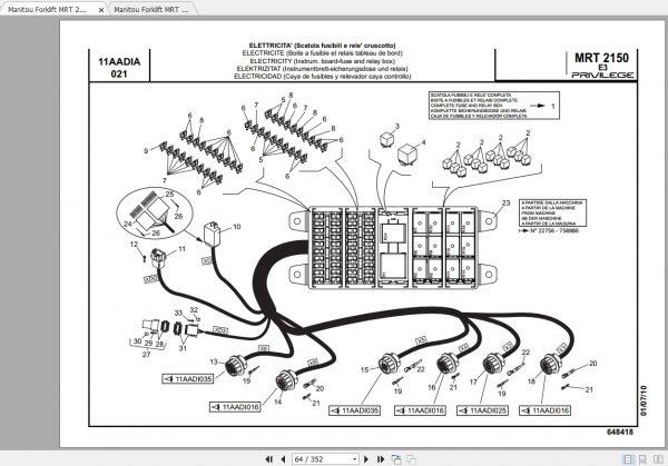 Manitou Telehandler MRT 2150 Privilege Parts Manual 3