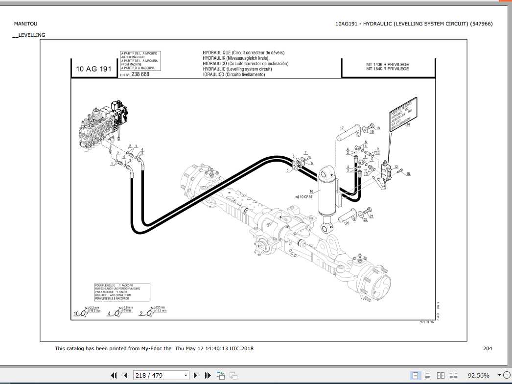 Manitou Telehandler MT1436 Parts Manual_547966